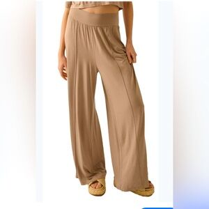 Camel Colored Wide-Leg Pants